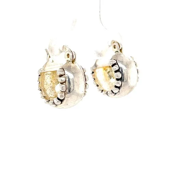 Sterling Silver Wide Milgrain Hoop Earrings