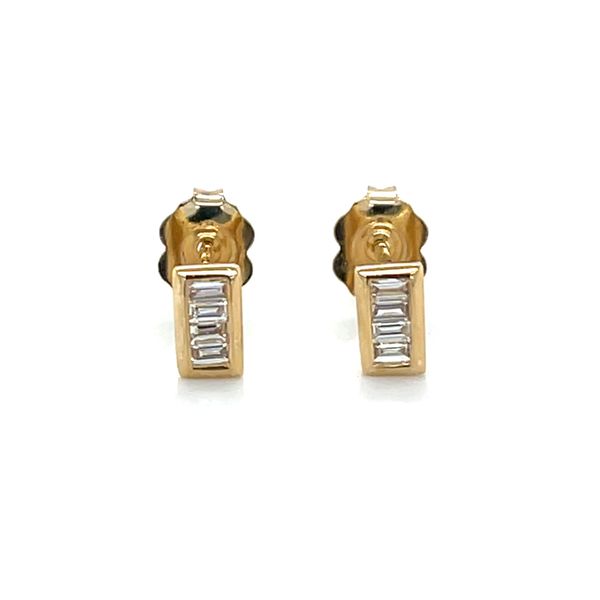 14K Yellow Gold Estate Mined Diamond Earrings Image 2 Minor Jewelry Inc. Nashville, TN