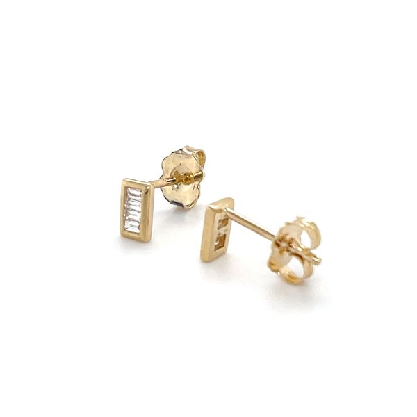14K Yellow Gold Estate Mined Diamond Earrings Image 3 Minor Jewelry Inc. Nashville, TN
