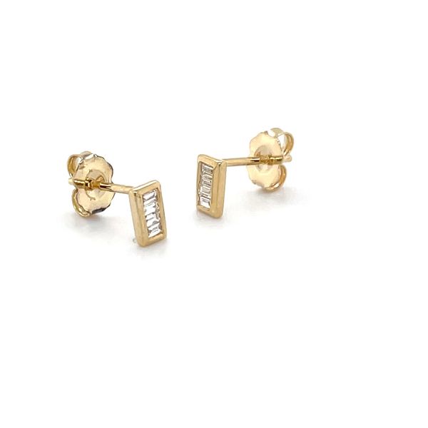 14K Yellow Gold Estate Mined Diamond Earrings Image 4 Minor Jewelry Inc. Nashville, TN