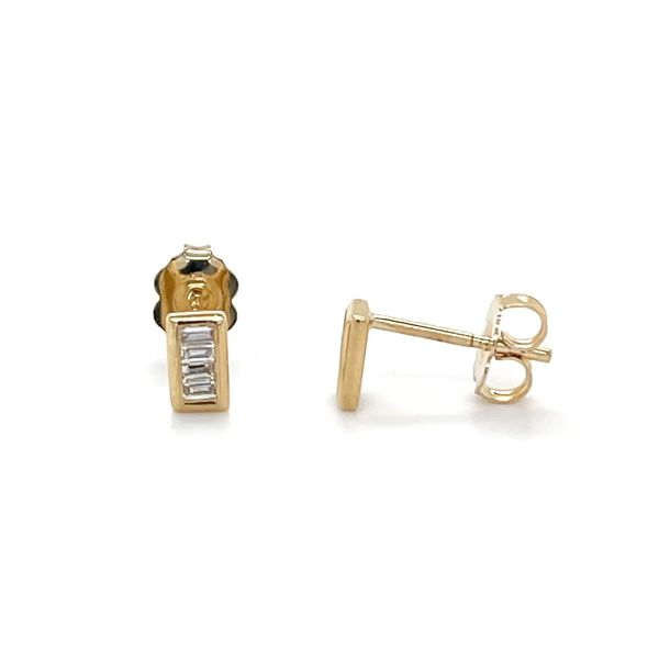 14K Yellow Gold Estate Mined Diamond Earrings Minor Jewelry Inc. Nashville, TN