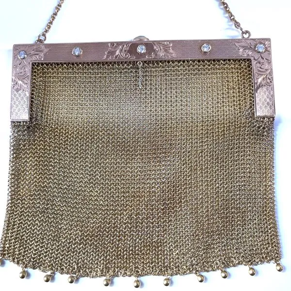 1912 14K Gold Diamond and Sapphire Purse Minor Jewelry Inc. Nashville, TN