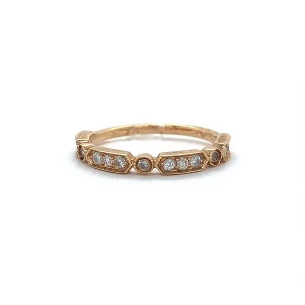 14K Yellow Gold and Diamond Half Anniversary Wedding Band similar item image