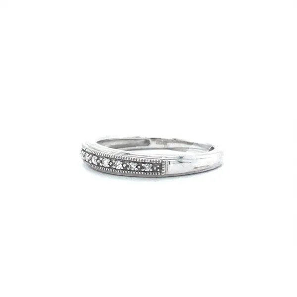 10K White Gold and Diamond Milgrain 2.0mm Wedding Band Image 2 Minor Jewelry Inc. Nashville, TN