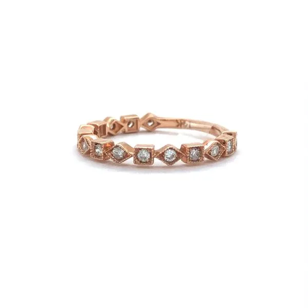 14K Rose Gold Diamond Half Anniversary Wedding Band similar item image