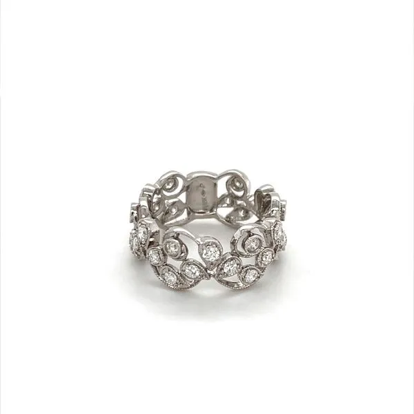 18K White Gold Diamond Filigree Anniversary Band Minor Jewelry Inc. Nashville, TN