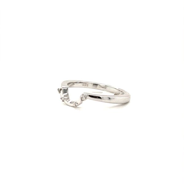14K White Gold Curved 1.8mm Diamond Enhancer Band Image 2 Minor Jewelry Inc. Nashville, TN