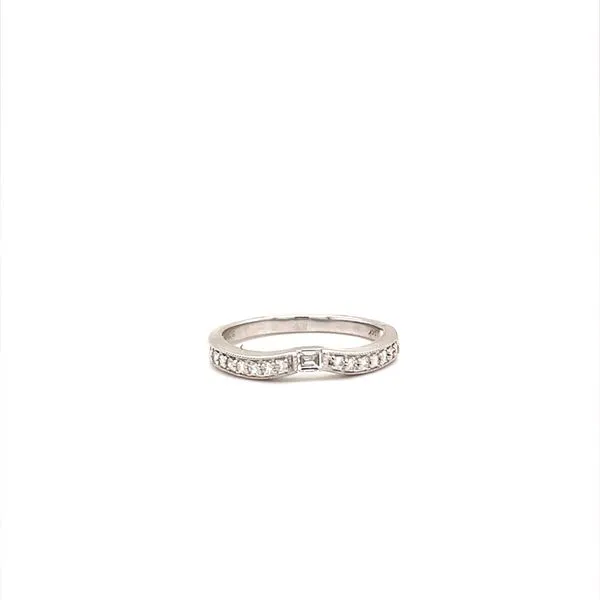 14K White Gold and Diamond Curved Wedding Band Minor Jewelry Inc. Nashville, TN