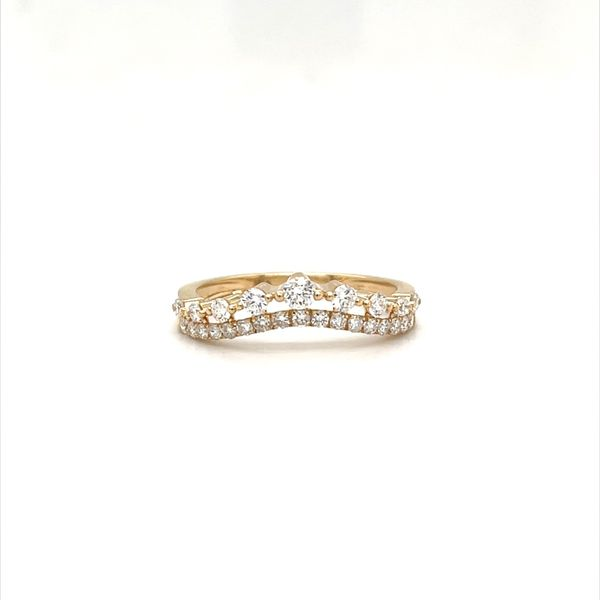 14K Yellow Gold and Diamond Curved Wedding Band Minor Jewelry Inc. Nashville, TN