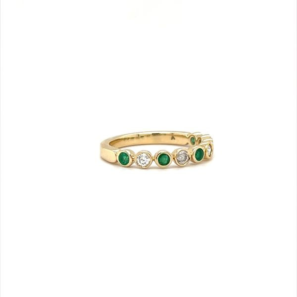 14K Yellow Gold Emerald and Diamond Band Image 2 Minor Jewelry Inc. Nashville, TN