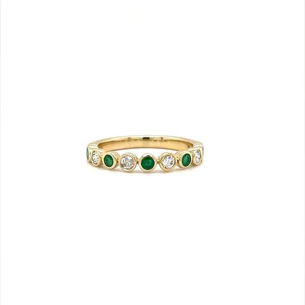 14K Yellow Gold Emerald and Diamond Band Minor Jewelry Inc. Nashville, TN