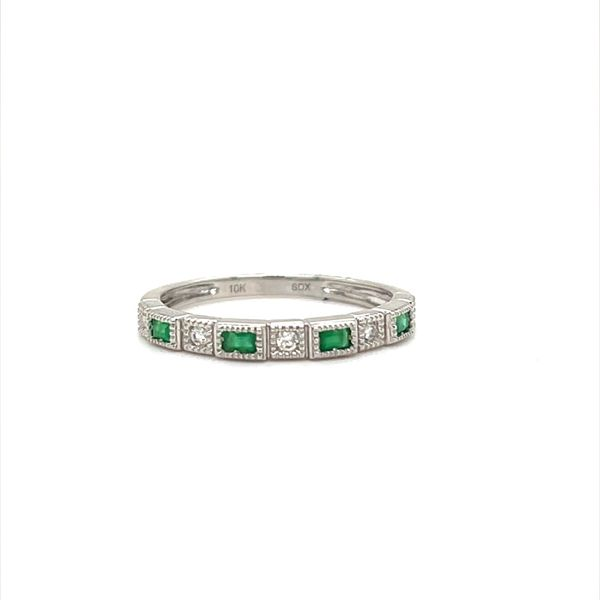 10K White Gold Emerald and Diamond Band Minor Jewelry Inc. Nashville, TN