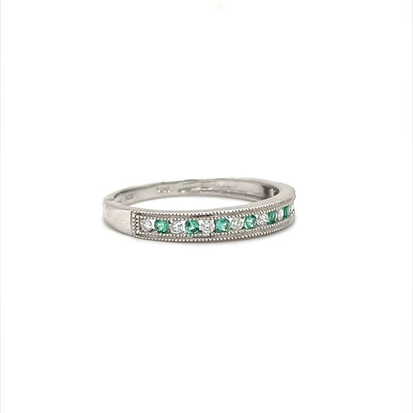 10K White Gold Emerald and Diamond Fashion Ring Image 2 Minor Jewelry Inc. Nashville, TN