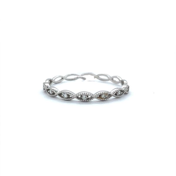 14K White Gold Diamond and Milgrain Wedding Band Minor Jewelry Inc. Nashville, TN