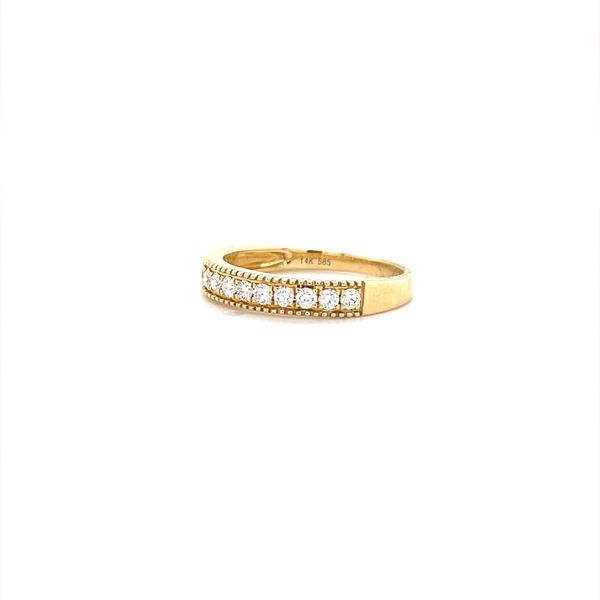 14K Yellow Gold Diamond and Milgrain Wedding Band Image 2 Minor Jewelry Inc. Nashville, TN