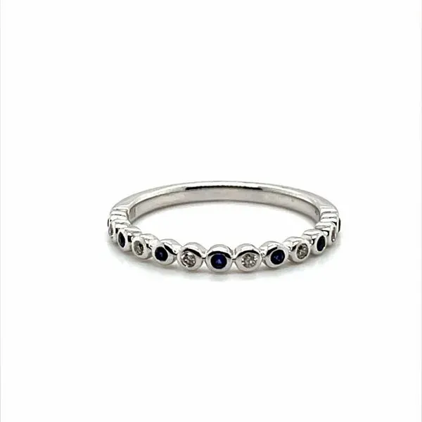 14K White Gold Sapphire and Diamond Band Minor Jewelry Inc. Nashville, TN