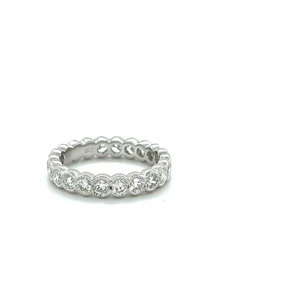 14K White Gold Eternity Wedding Band