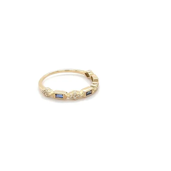 14K Yellow Gold Diamond and Sapphire Band Image 3 Minor Jewelry Inc. Nashville, TN