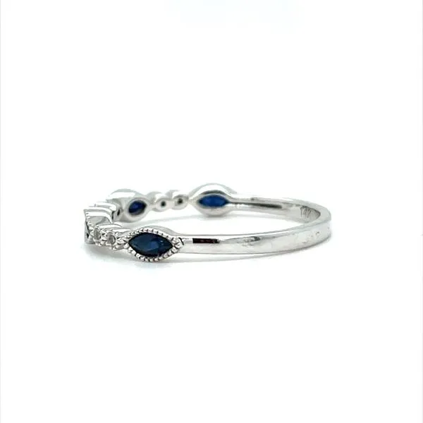 14K White Gold Diamond and Sapphire Ring Image 2 Minor Jewelry Inc. Nashville, TN