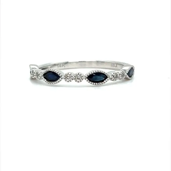 14K White Gold Diamond and Sapphire Ring similar item image