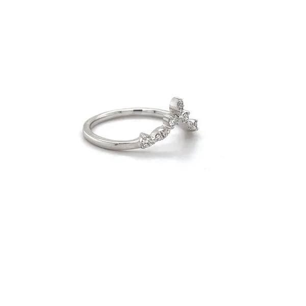 14K White Gold and Diamond Contour Wedding Band Image 3 Minor Jewelry Inc. Nashville, TN