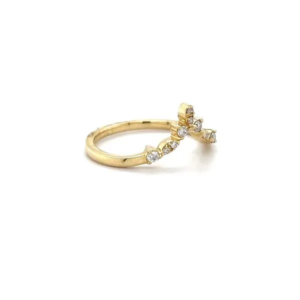 14K White Gold and Diamond Contour Wedding Band Image 3 Minor Jewelry Inc. Nashville, TN