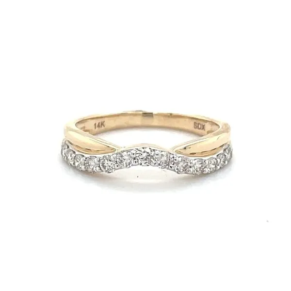 14K Yellow Gold Diamond Contour Shadow Wedding Band Minor Jewelry Inc. Nashville, TN