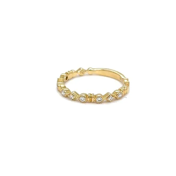 18K Yellow Gold 2.2mm Mined Diamond Wedding Band Image 2 Minor Jewelry Inc. Nashville, TN