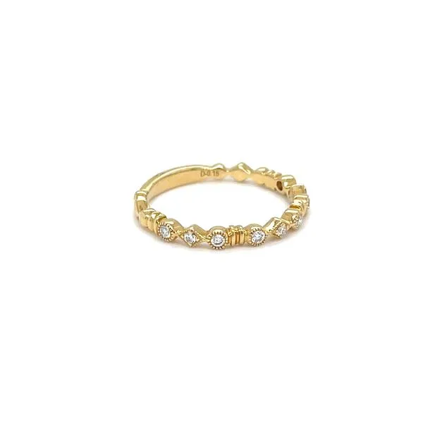 18K Yellow Gold 2.2mm Mined Diamond Wedding Band Image 3 Minor Jewelry Inc. Nashville, TN
