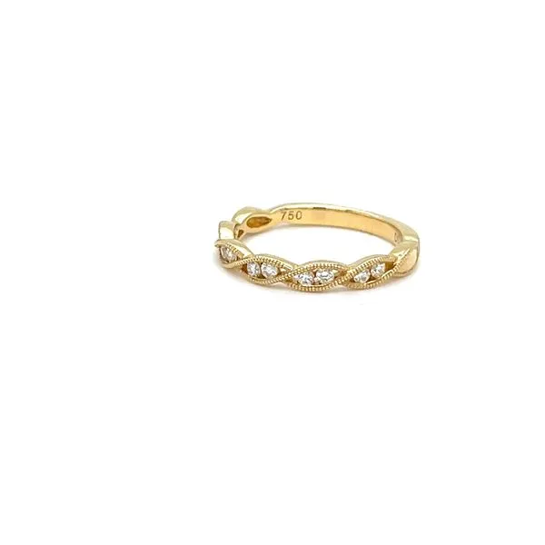 18K Yellow Gold 2.5mm Mined Diamond Wedding Band Image 3 Minor Jewelry Inc. Nashville, TN