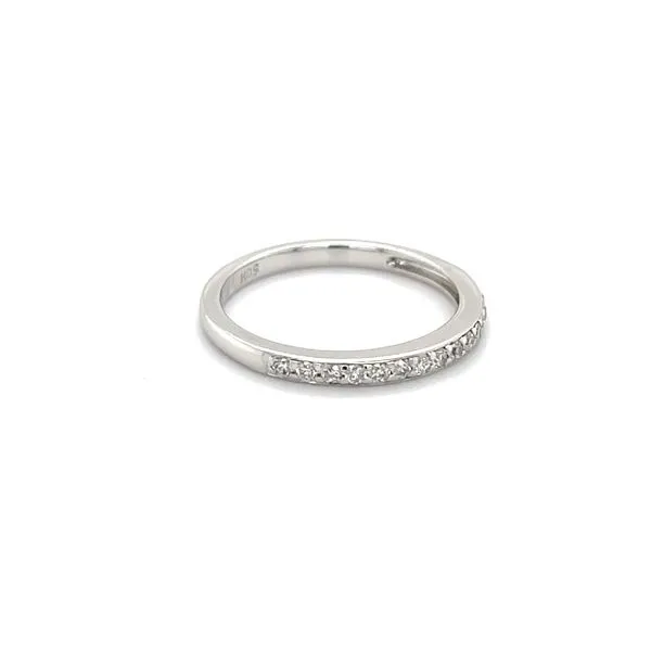 18K White Gold Estate Mined Diamond 1.7mm Half-Anniversary Wedding Band Image 3 Minor Jewelry Inc. Nashville, TN