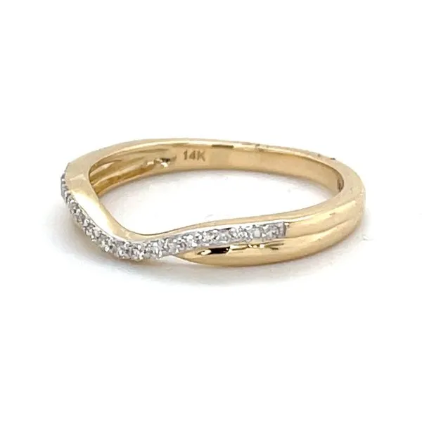 14K Yellow Gold Diamond Contour Wedding Band Image 2 Minor Jewelry Inc. Nashville, TN