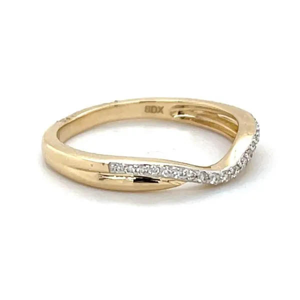 14K Yellow Gold Diamond Contour Wedding Band Image 3 Minor Jewelry Inc. Nashville, TN