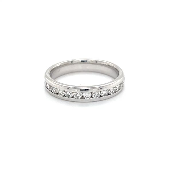 14K White Gold Rhodium-Plated Estate Mined Diamond Channel-Set Wedding Band Minor Jewelry Inc. Nashville, TN