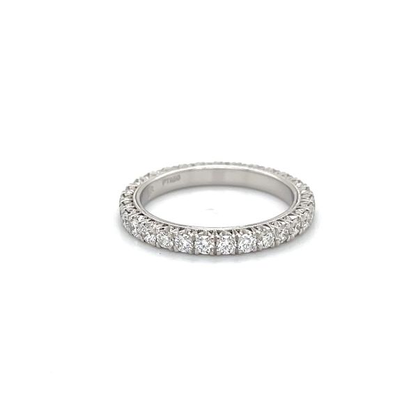 Platinum Estate Mined Diamond Eternity Wedding Band Image 2 Minor Jewelry Inc. Nashville, TN