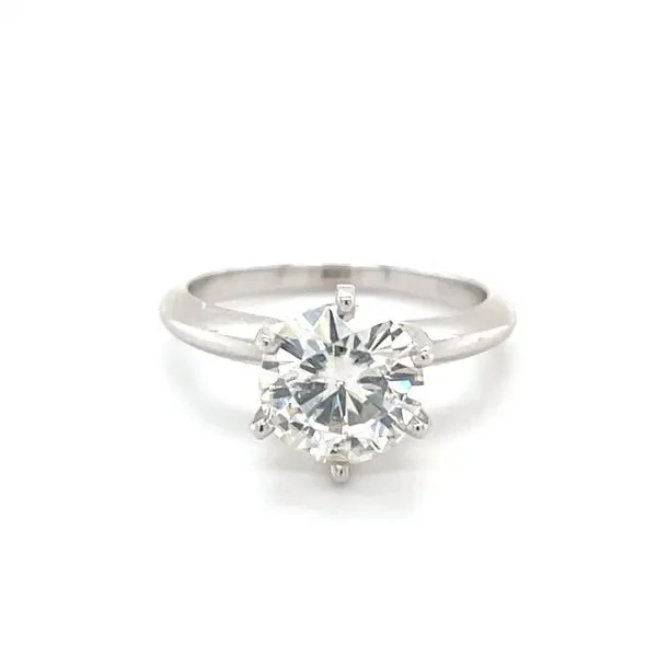 14K White Gold Solitaire 2ct Moissanite Engagement Ring Minor Jewelry Inc. Nashville, TN