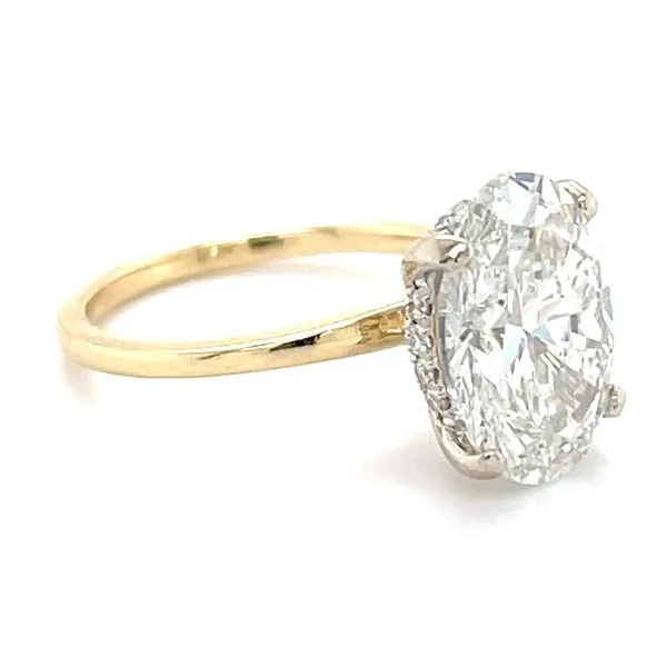 14K Yellow Gold 3.57ct Lab Diamond Hidden Halo Engagement Ring Image 3 Minor Jewelry Inc. Nashville, TN