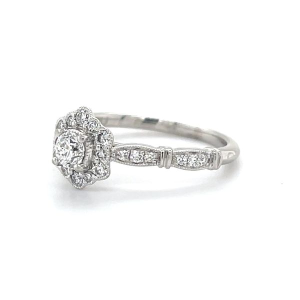 Platinum Estate Lab Diamond Engagement Ring Image 2 Minor Jewelry Inc. Nashville, TN