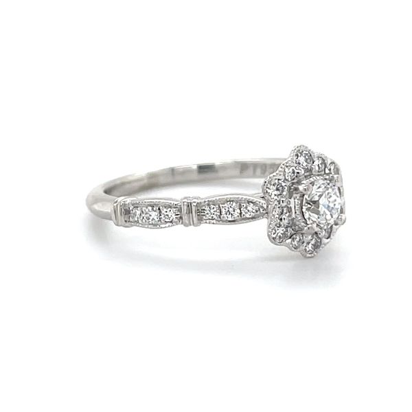 Platinum Estate Lab Diamond Engagement Ring Image 3 Minor Jewelry Inc. Nashville, TN