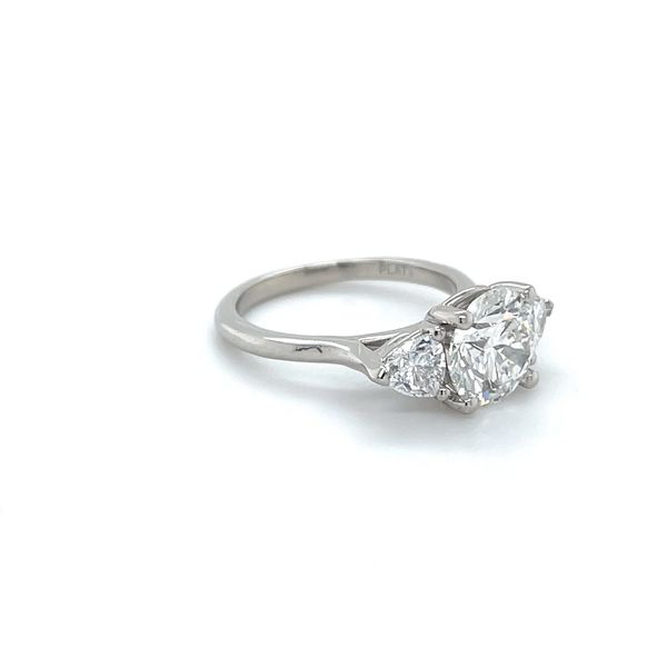 Platinum Custom Lab Diamond 3-Stone Engagement Ring Image 3 Minor Jewelry Inc. Nashville, TN