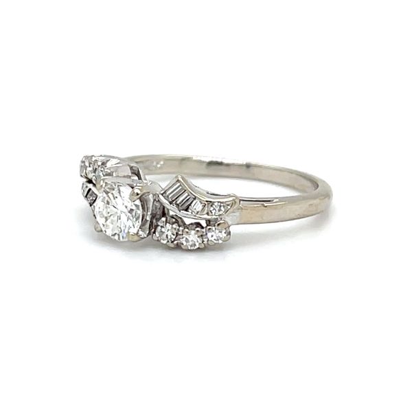 14K White Gold Estate Mined Diamond Engagement Ring Image 2 Minor Jewelry Inc. Nashville, TN