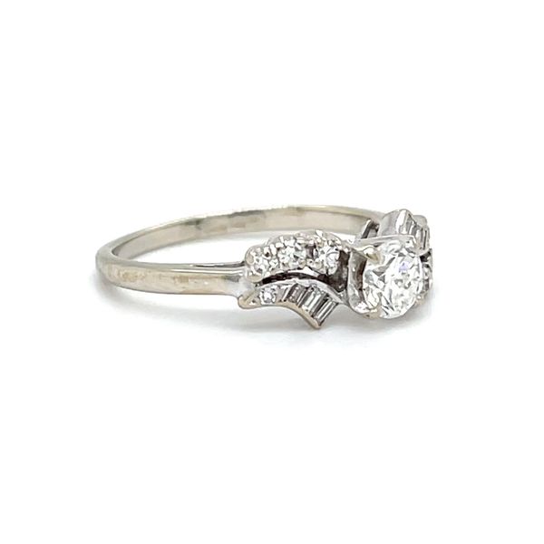 14K White Gold Estate Mined Diamond Engagement Ring Image 3 Minor Jewelry Inc. Nashville, TN
