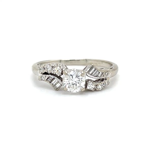 14K White Gold Estate Mined Diamond Engagement Ring Minor Jewelry Inc. Nashville, TN