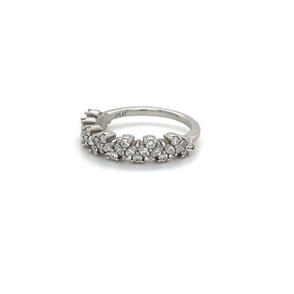 Platinum and Lab Diamond Half Anniversary Wedding Band Image 2 Minor Jewelry Inc. Nashville, TN