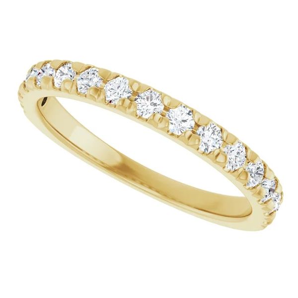 14K Yellow Gold 0.50cttw Lab Diamond 2mm Half-Anniversary Wedding Band Image 2 Minor Jewelry Inc. Nashville, TN
