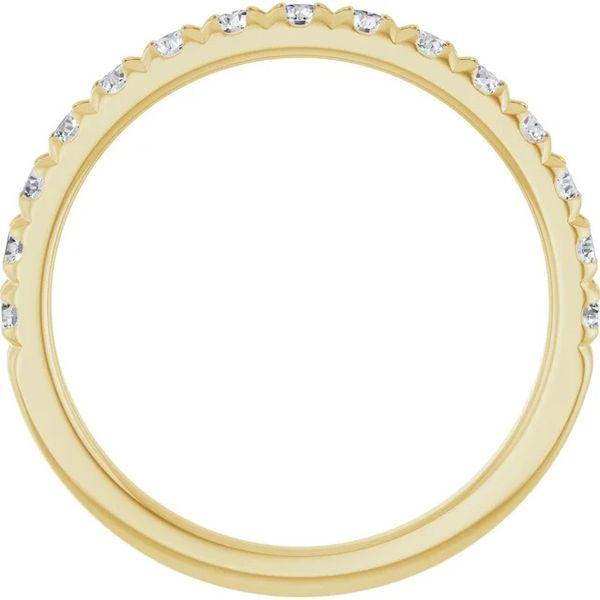 14K Yellow Gold 0.50cttw Lab Diamond 2mm Half-Anniversary Wedding Band Image 3 Minor Jewelry Inc. Nashville, TN