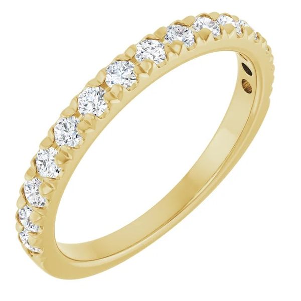 14K Yellow Gold 0.50cttw Lab Diamond 2mm Half-Anniversary Wedding Band Image 4 Minor Jewelry Inc. Nashville, TN