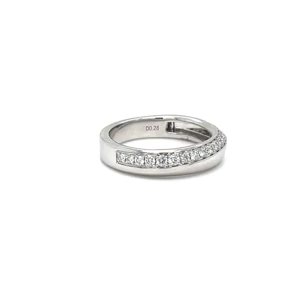 18K White Gold 4.5mm Mined Diamond Wedding Band Image 3 Minor Jewelry Inc. Nashville, TN
