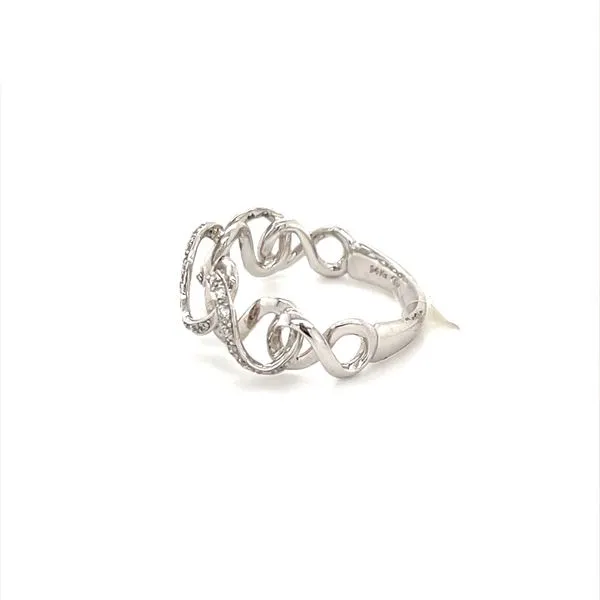 14K White Gold Diamond Twist Ring Image 2 Minor Jewelry Inc. Nashville, TN