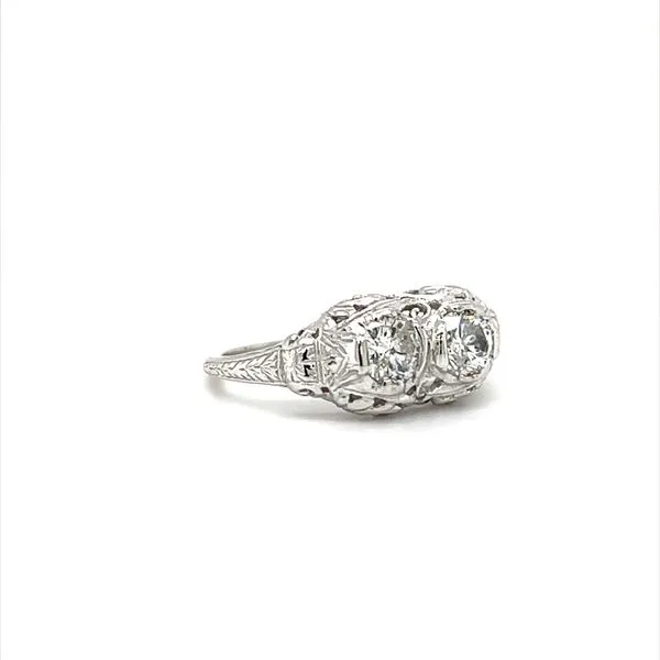 14K White Gold Filigree Diamond Ring Image 2 Minor Jewelry Inc. Nashville, TN